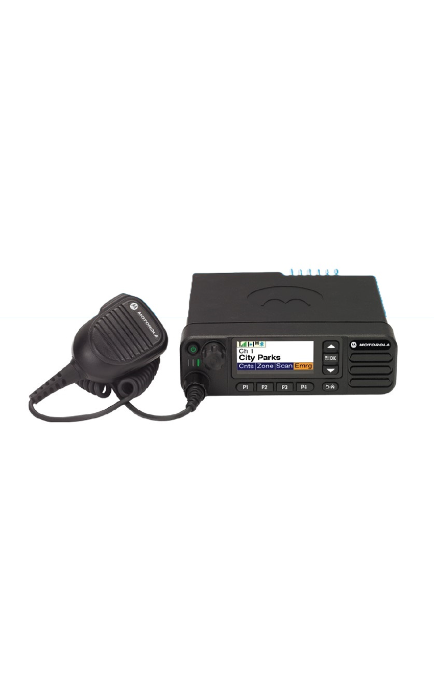 Motorola MOTOTRBO DM4000e Series mobile radio for professional vehicle communication